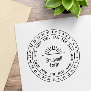 Generisches Datum-Rad für Sunrise Farm Gummistempel
