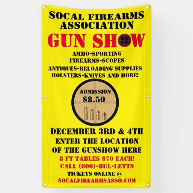 Generisches Gun-Show-Ereignis im Detail anpassen Banner (Vertikal)