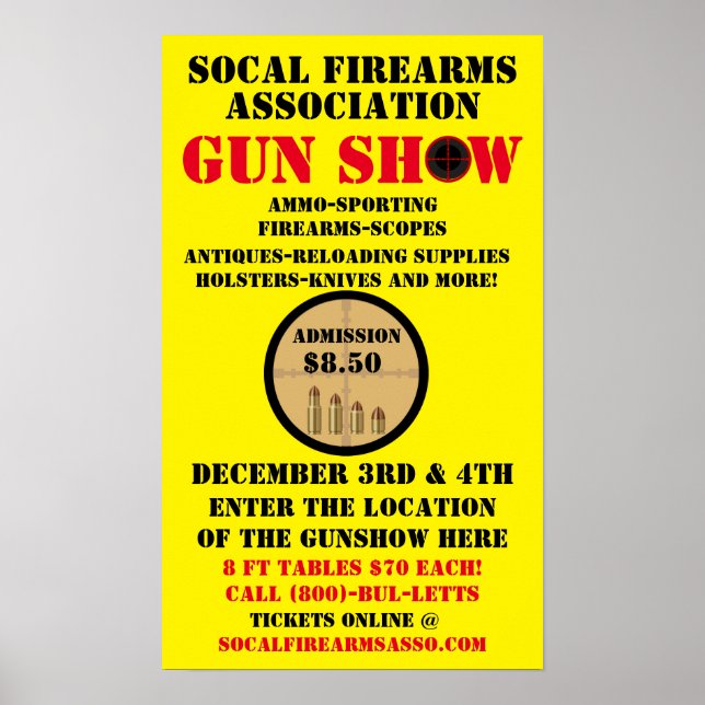 Generisches Gun-Show-Ereignis im Detail anpassen Poster (Vorne)