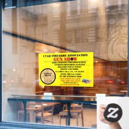 Generisches Gun-Show-Event-Symbol anpassen Fensteraufkleber