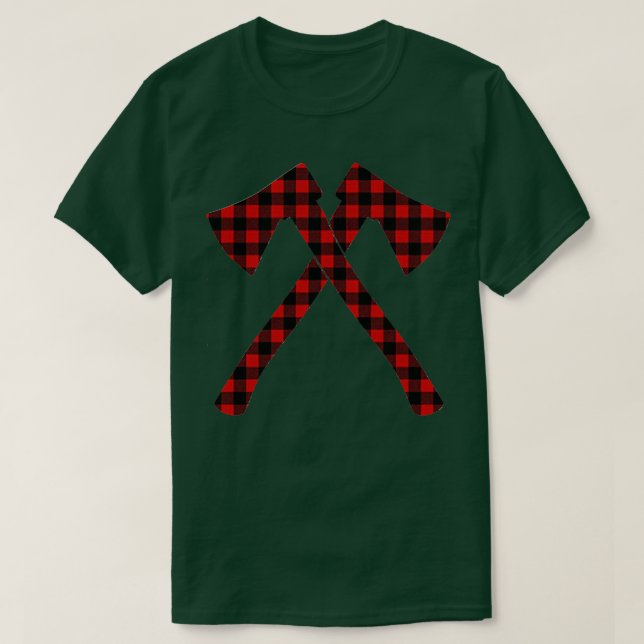 Generisches Kariertes Ax-Throwing T-Shirt (Design vorne)