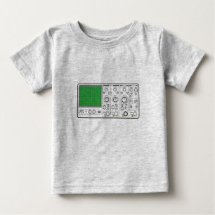 Generisches Oszilloskop-Diagramm an der Vorderseit Baby T-shirt