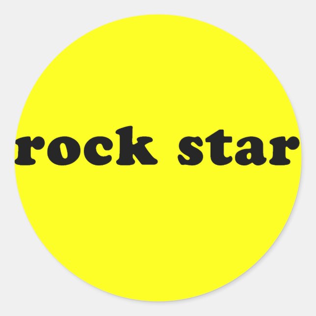 Generisches ROCK STAR T Shirt Runder Aufkleber (Vorderseite)