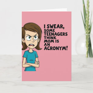 Genervte Mutter-Teenager-Karte Karte