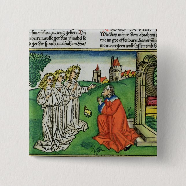 Genese 18 2 Abraham und die drei Engel, vom Th Button (Vorderseite)