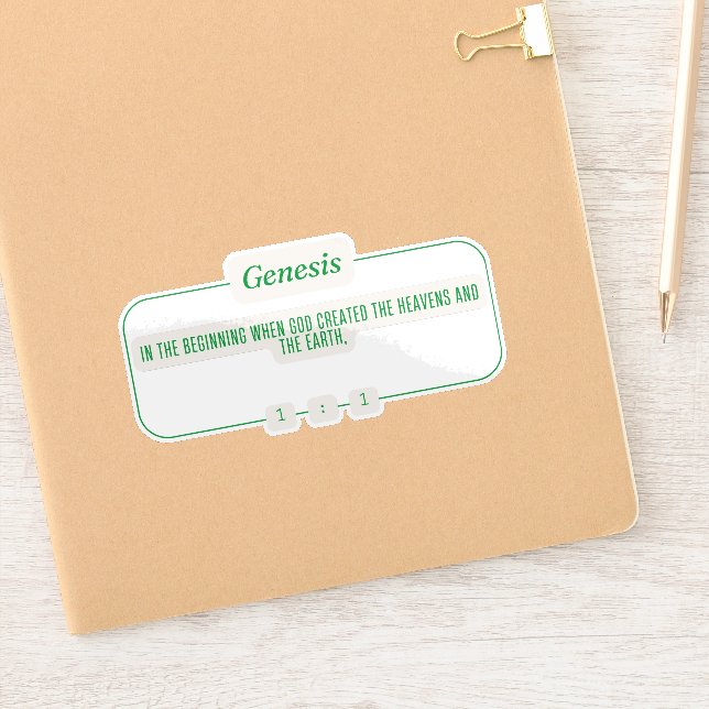 Genese 1:1 aufkleber (Notizbuch)