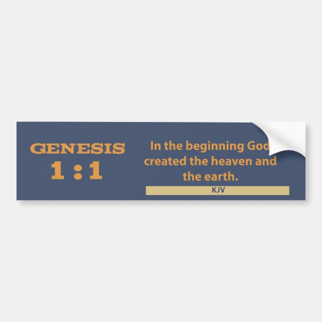 Genese-1:1 Autoaufkleber (Vorne)