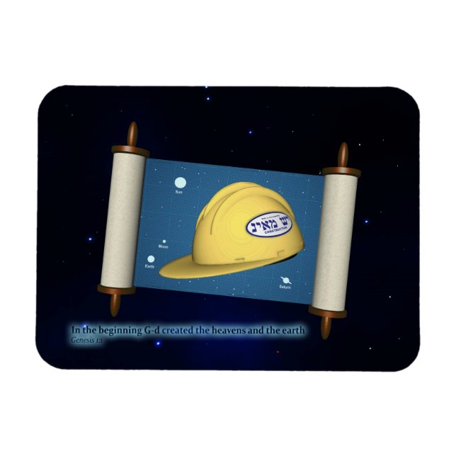 Genese 1:1 - Bauen Magnet (Horizontal)