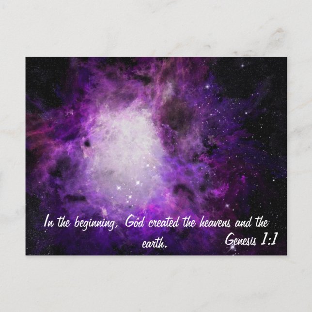 Genese 1:1 postkarte (Vorderseite)