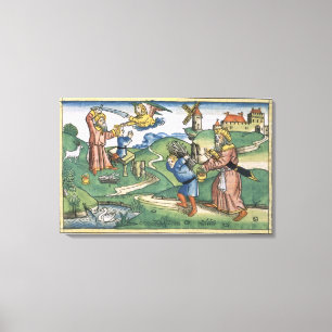 Genese 21 1-14 Abrahams, der oben von Isaac, Franc Leinwanddruck