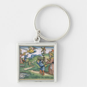 Genese 21 1-14 Abrahams, der oben von Isaac, Franc Schlüsselanhänger