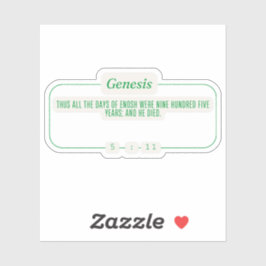 Genese 5:11 aufkleber