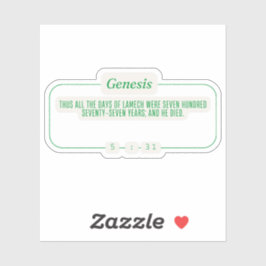 Genese 5:31 aufkleber