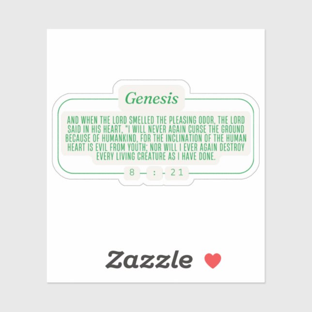 Genese 8:21 aufkleber (Blatt)