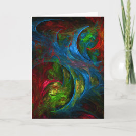Genese-blaue abstrakte Kunst-Gruß-Karte Karte