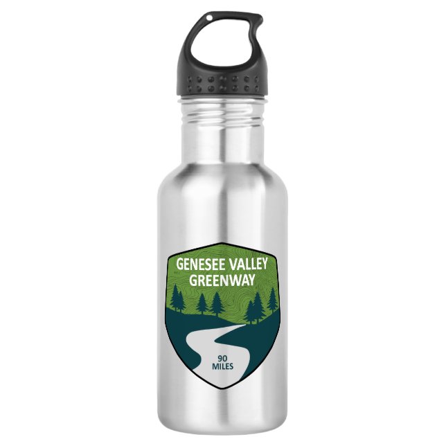 Genesee Valley Greenway New York Edelstahlflasche (Vorderseite)