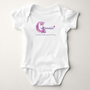 Genesemädchen G-Namensbedeutungs-Monogramm-Shirt Baby Strampler