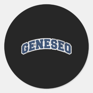 Geneseo New York Varsity Style Runder Aufkleber