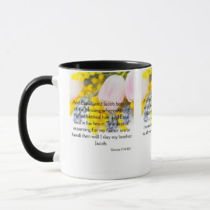 Genesis 27:41 KJV Bible Scripture Pic Two-Tone Tasse