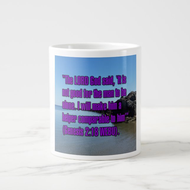 Genesis 2:18 WEBU Tasse (Vorderseite)