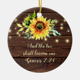 Genesis 2:24 Die beiden werden eine Hochzeit werde Keramik Ornament