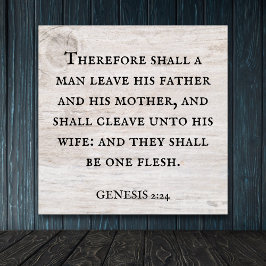 Genesis 2:24 King James Bible Christlich Poster