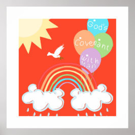 Genesis 9 Gottes Bündnis mit dem Menschen, dem Reg Poster