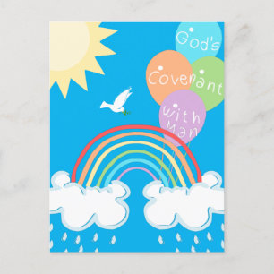 Genesis 9 Gottes Bündnis mit dem Menschen, dem Reg Postkarte