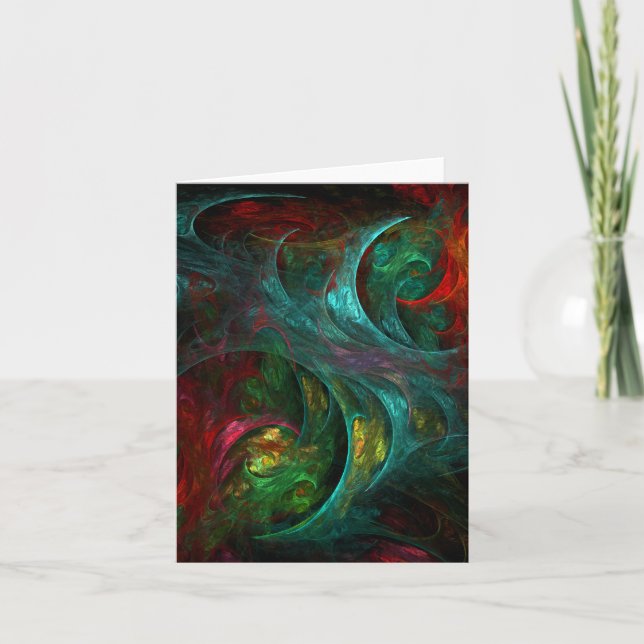 Genesis Abstrakt Art Note Card Karte (Vorderseite)