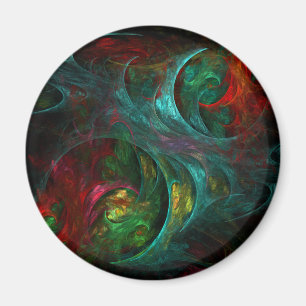 Genesis Abstrakt Art Round Magnet