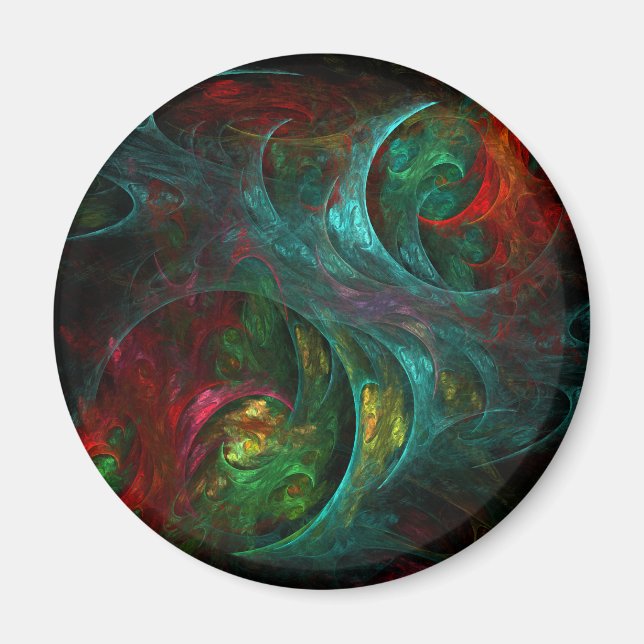Genesis Abstrakt Art Round Magnet (Vorne)