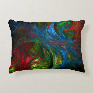 Genesis Blue Abstrait Art Accent Coussin