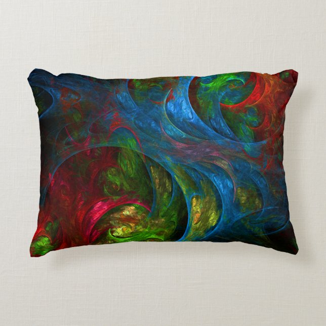 Genesis Blue Abstrait Art Accent Coussin (Devant)