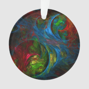 Genesis Blue Abstrakt Art Acrylkreis Ornament