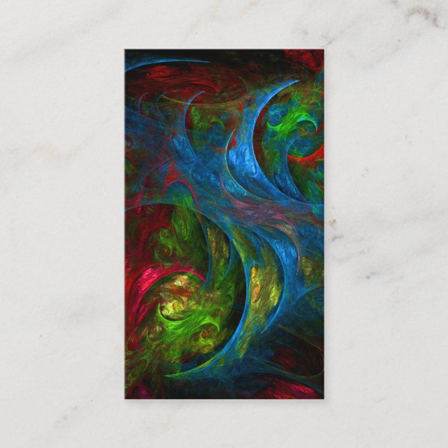 Genesis Blue Abstrakt Art Business Card Visitenkarte (Vorderseite)