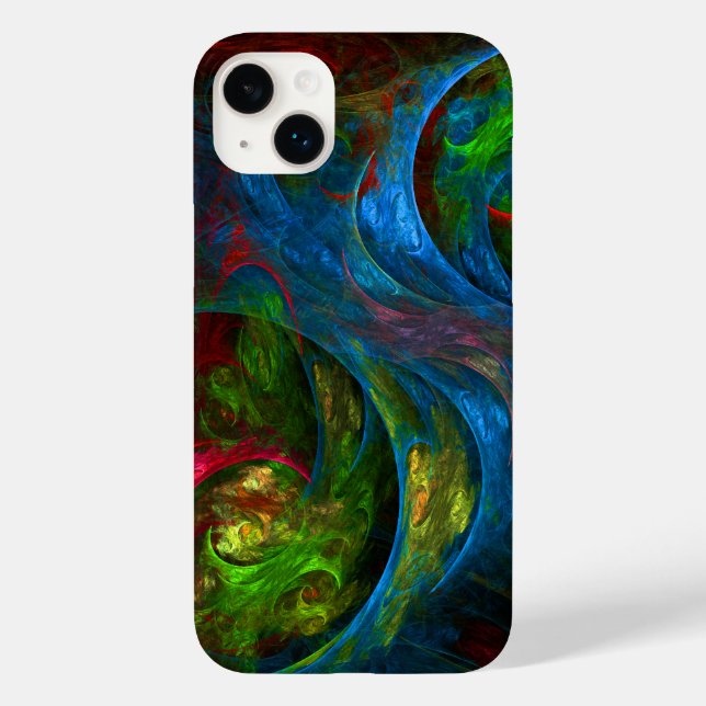 Genesis Blue Abstrakt Art Case-Mate iPhone 14 Plus Hülle (Rückseite)