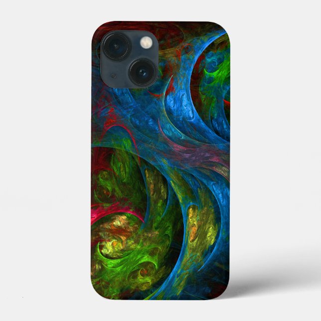 Genesis Blue Abstrakt Art Case-Mate iPhone Hülle (Rückseite)
