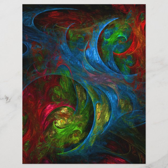 Genesis Blue Abstrakt Art Flyer (Vorne)