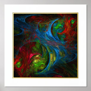 Genesis Blue Abstrakt Art Foliendrucke