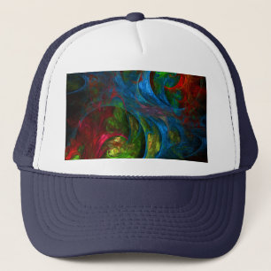 Genesis Blue Abstrakt Art Hat Truckerkappe