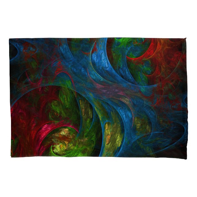 Genesis Blue Abstrakt Art Kissenbezug (Vorderseite)