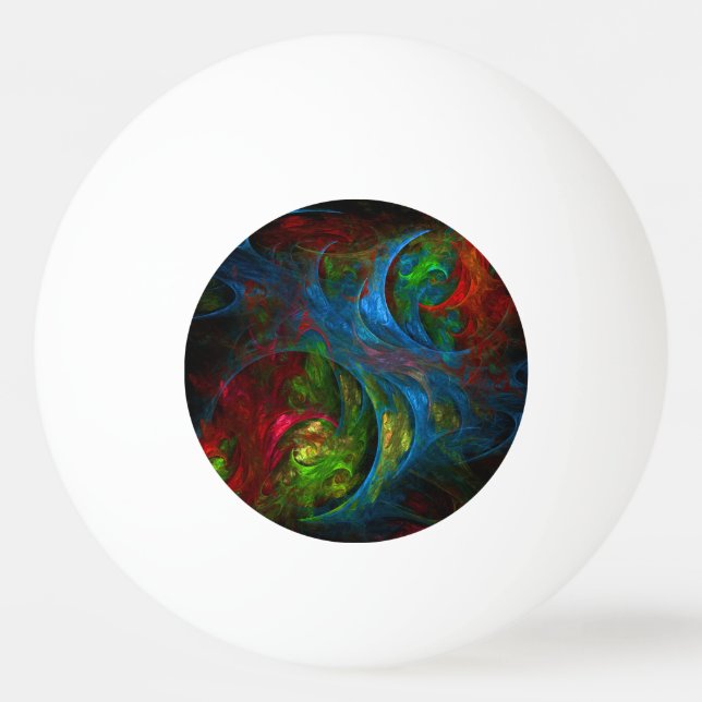 Genesis Blue Abstrakt Art Tischtennisball (Vorderseite)