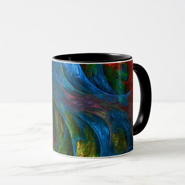 Genesis Blue Abstrakt Coffee Tasse (VorderseiteRechts)
