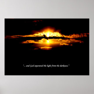 Genesis Collection-"Getrenntes Licht von Dunkelhei Poster