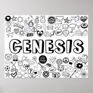 'GENESIS' Color-it-Yourself-Kontur-Design Poster