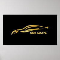 Genesis Coupe Gold Silhouette Logo