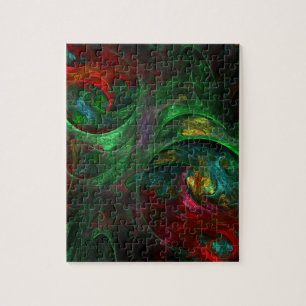 Genesis Green Abstrakt Art