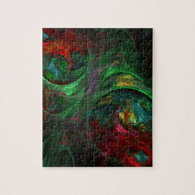 Genesis Green Abstrakt Art (Vertikal)
