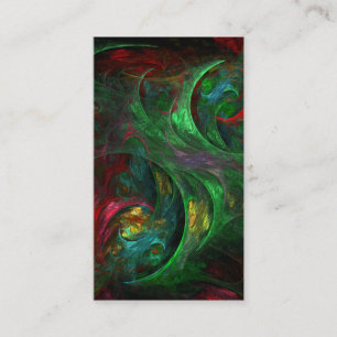 Genesis Green Abstrakt Art Business Card Visitenkarte