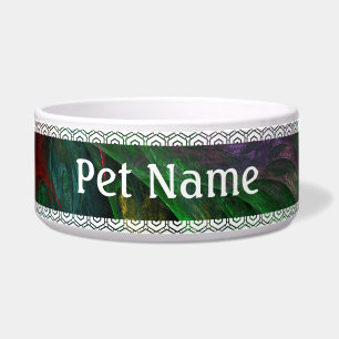 Genesis Green Abstrakt Art Dog Bowl Napf